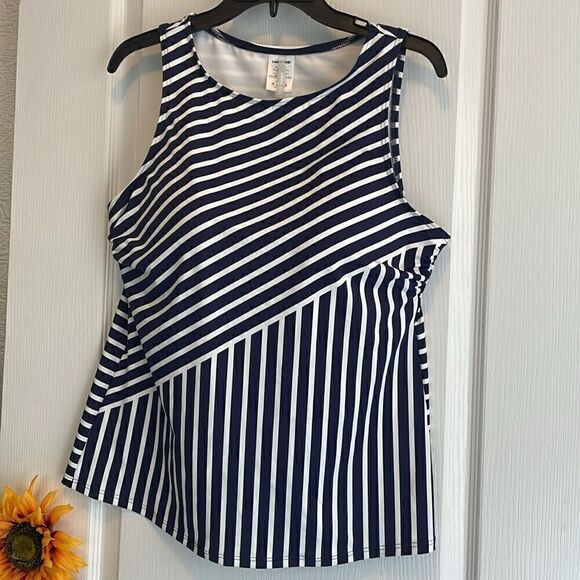 Lands' End Women's DDD-Cup Chlorine Resistant High Neck Tankini-14 💙💙 - Picture 3 of 7